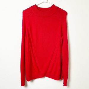 Nanette Lepore Red Crew Neck Sweater